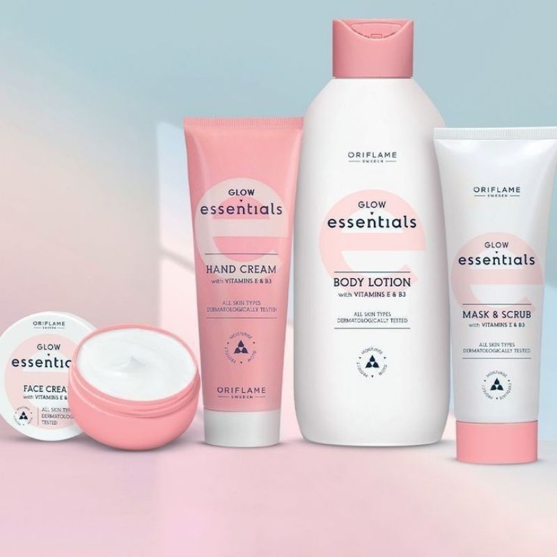 glow essentials face wash / face cream / mask & scrub dll