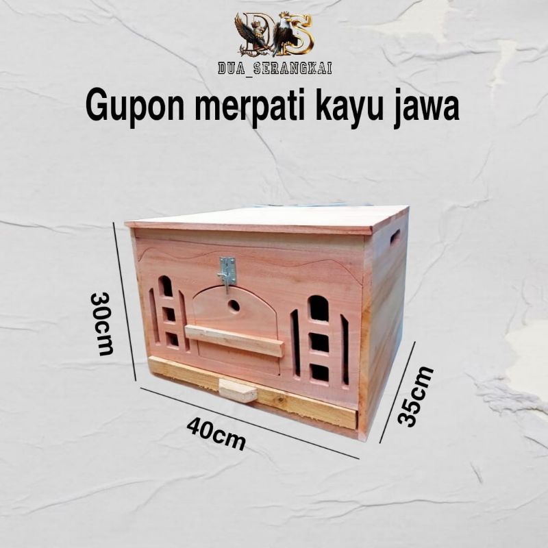 Gupon Merpati Kayu Jawa ukir kotak