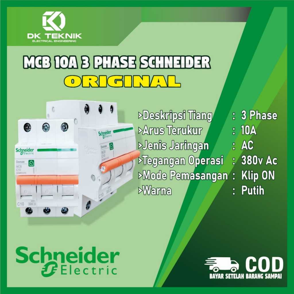 Schneider MCB 10A 3 Phase Original