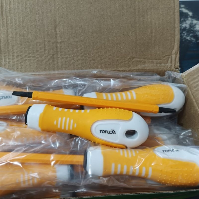 Obeng tespen bolak balik besar (+-) tofuda