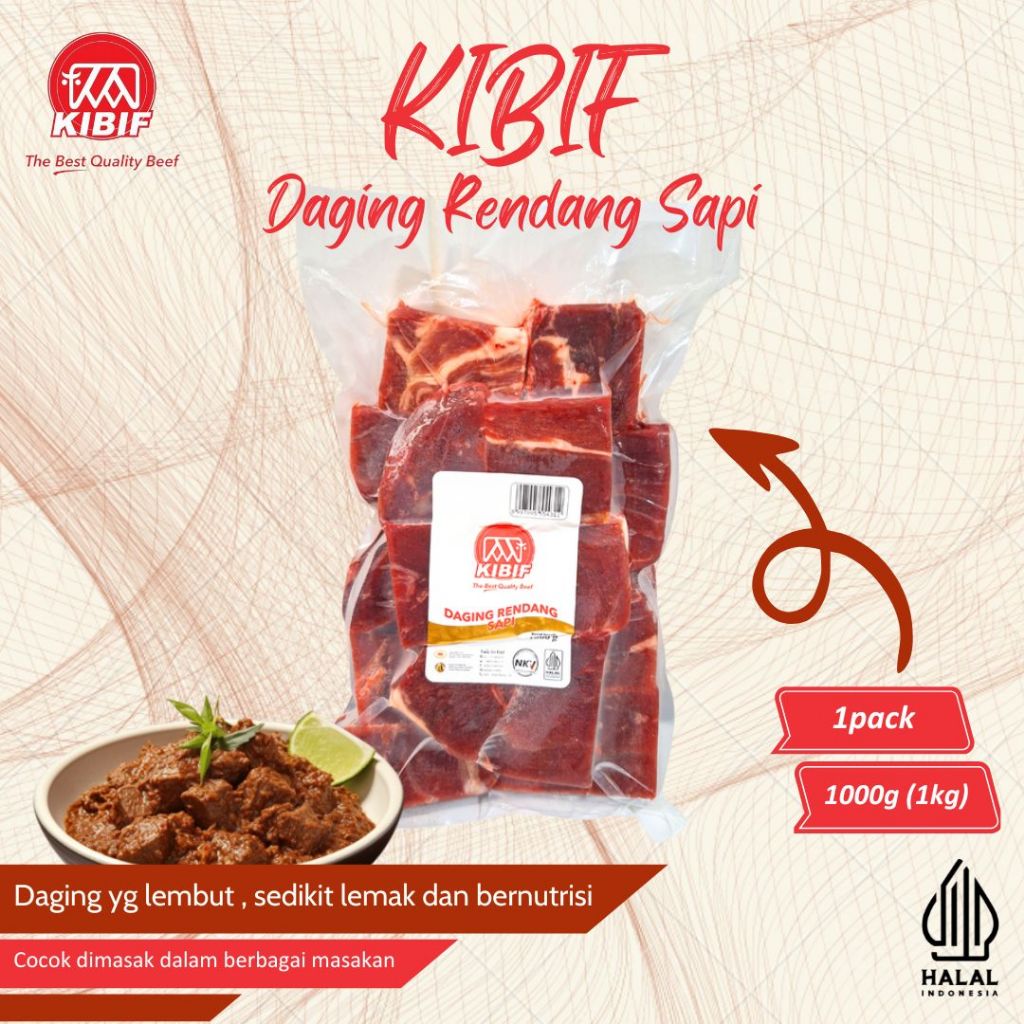 

Kibif Daging Rendang Potong 1kg