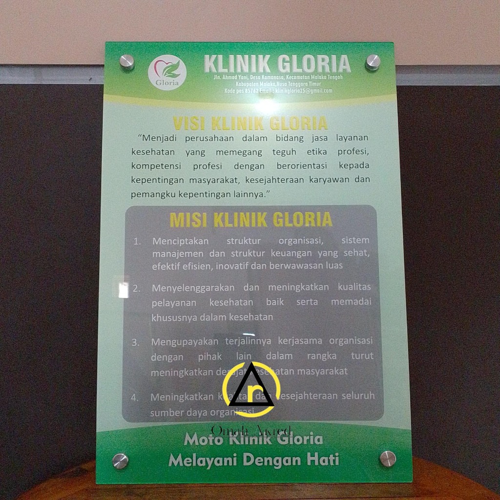 Akrilik Custom - Custom Visi dan Misi - Perkantoran - Sekolah - Custom Akrilik Eco