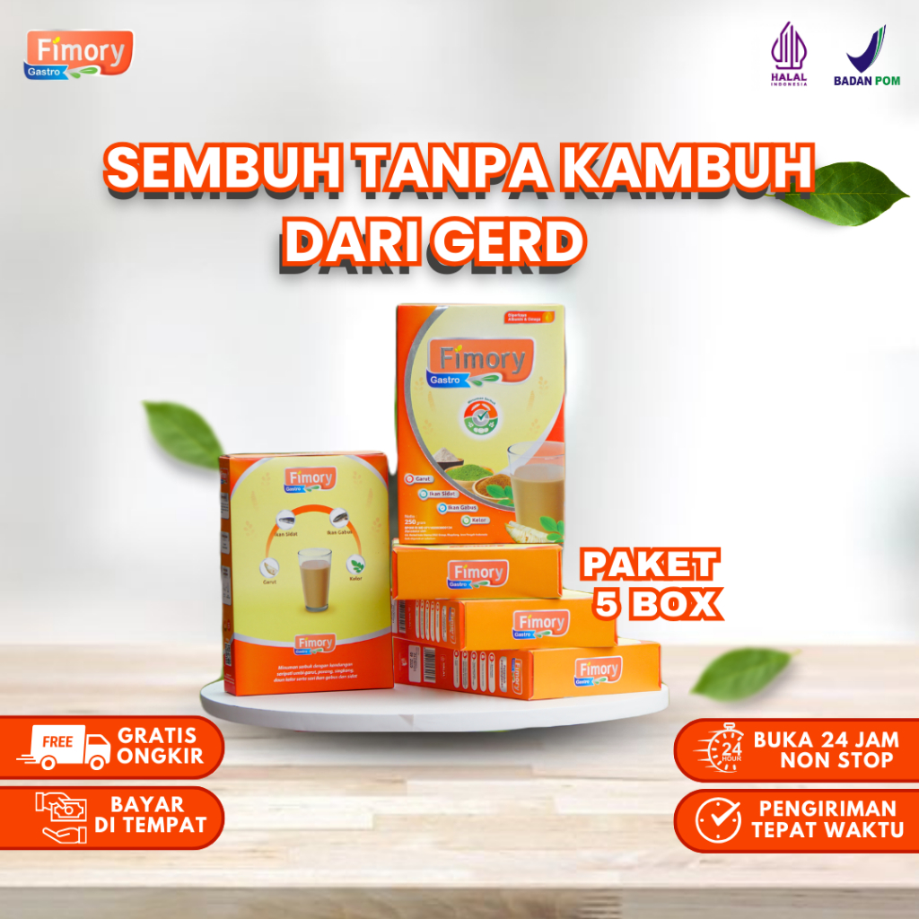 

Fimory Gastro Paket Hemat 5 Box Sereal Umbi Garut Ampuh Atasi Gerd - Original 250gr