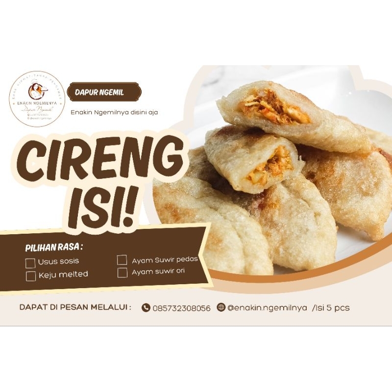 

Cireng Isi Ayam Suwir Frozen food besar isi 5pcs