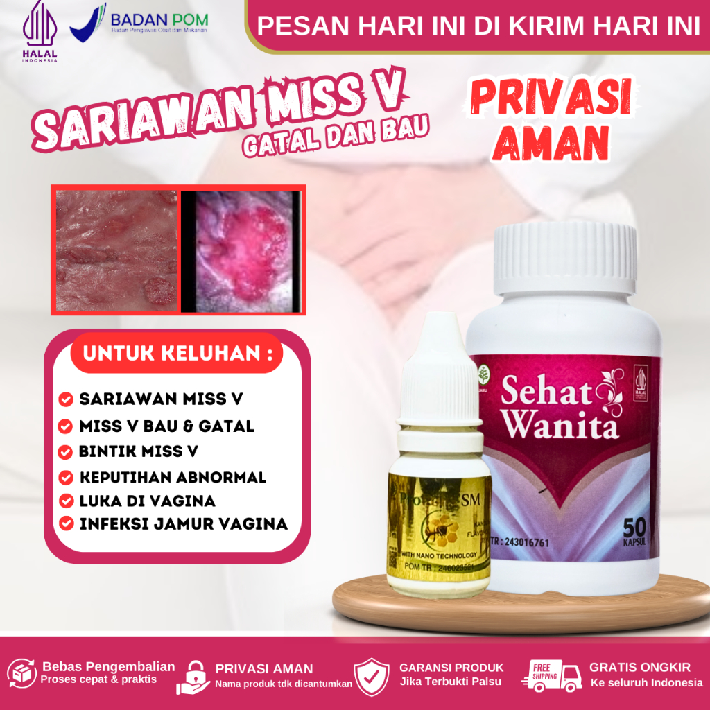 Pembersih Sariawan Miss v,  Infeksi Jamur Vagina Luka , Miss V Bau Gatal Becek Benjolan Miss V