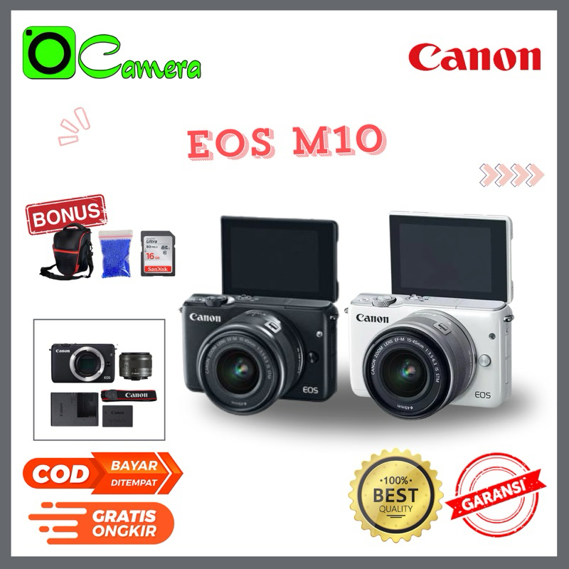 KAMERA MIRRORLESS CANON EOS M10 BLACK/WHITE