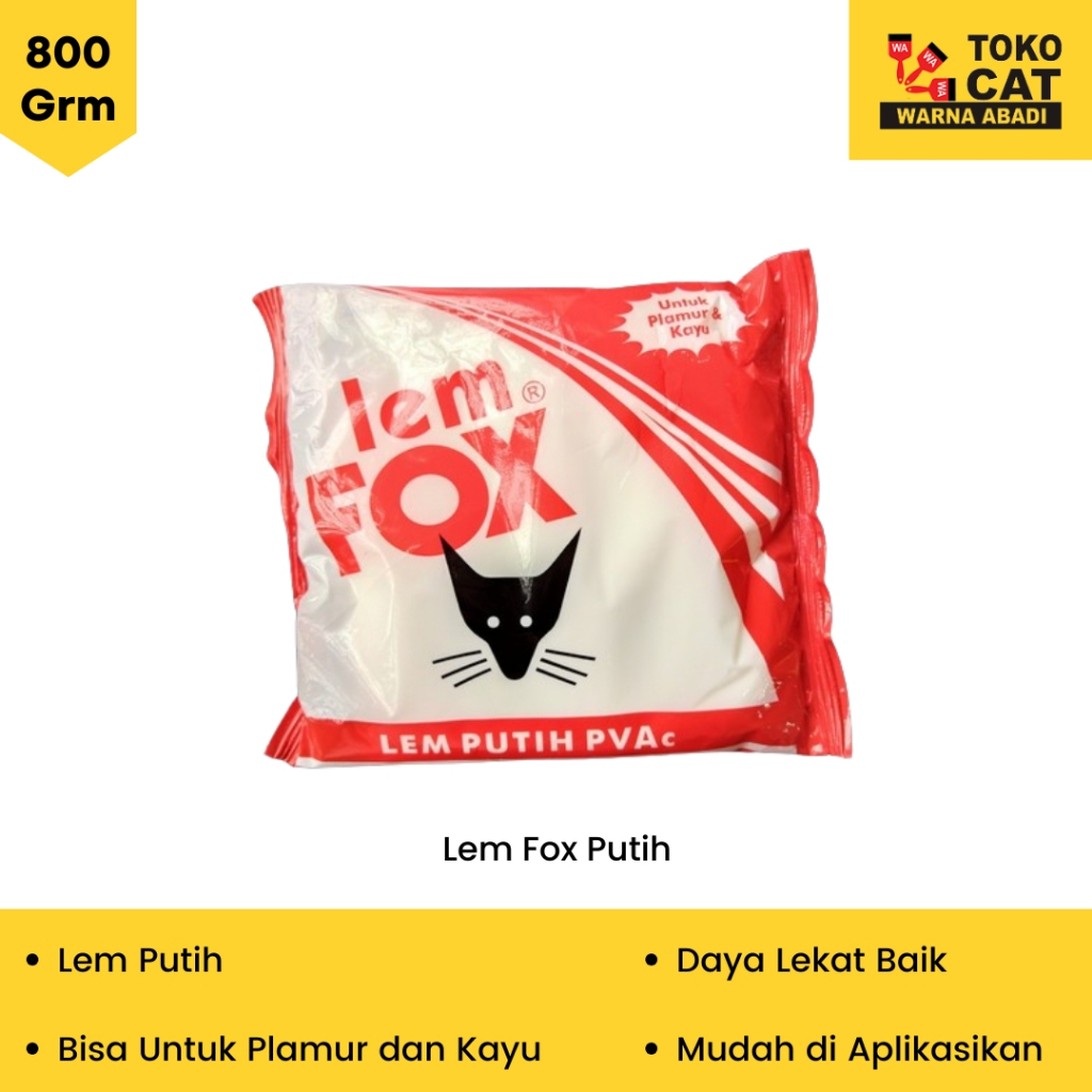 

LEM FOX PLASTIK KEMASAN 800 GRAM