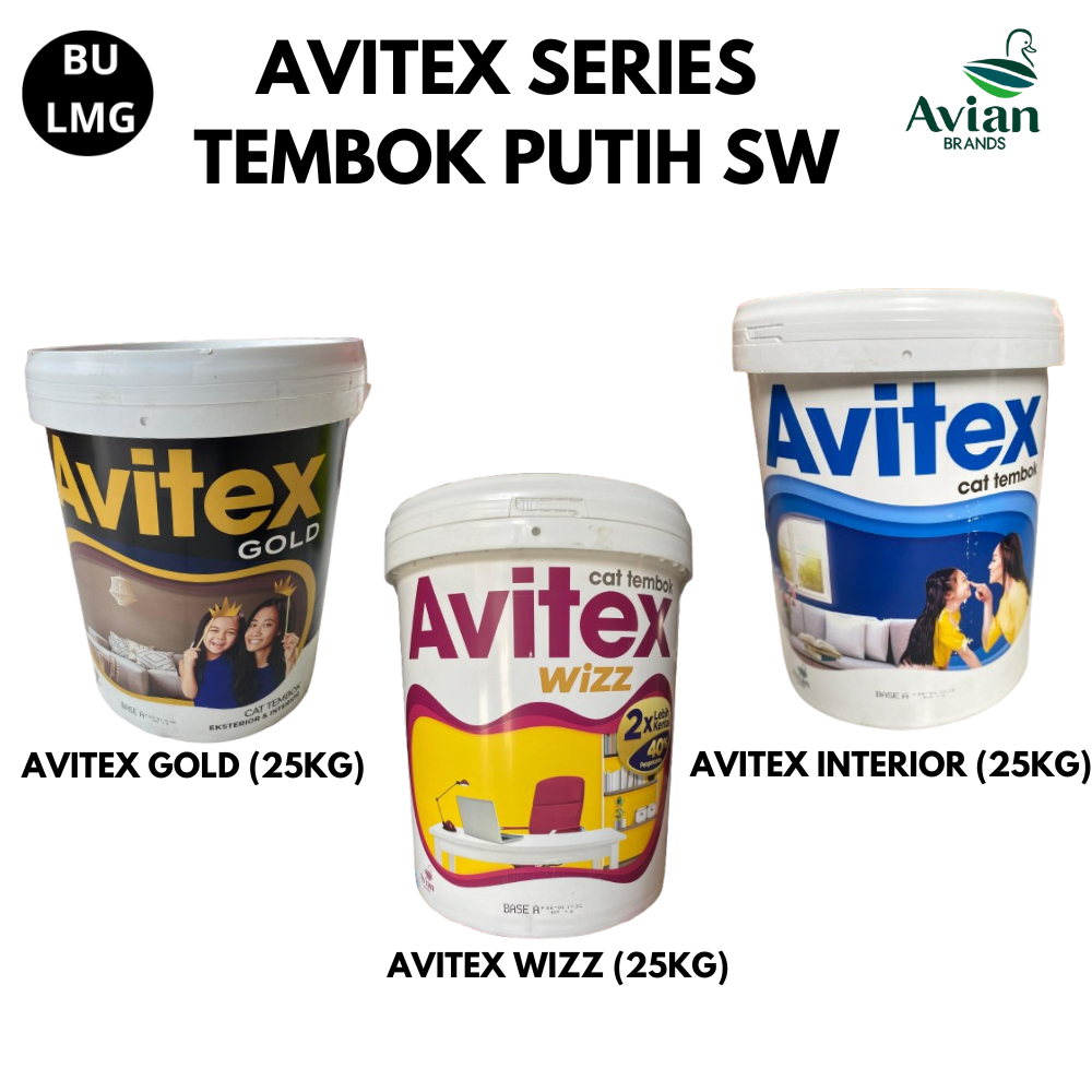 Cat Warna Putih (25kg) SW Super White || Avitex Gold || Avitex Interior || Avitex Wizz