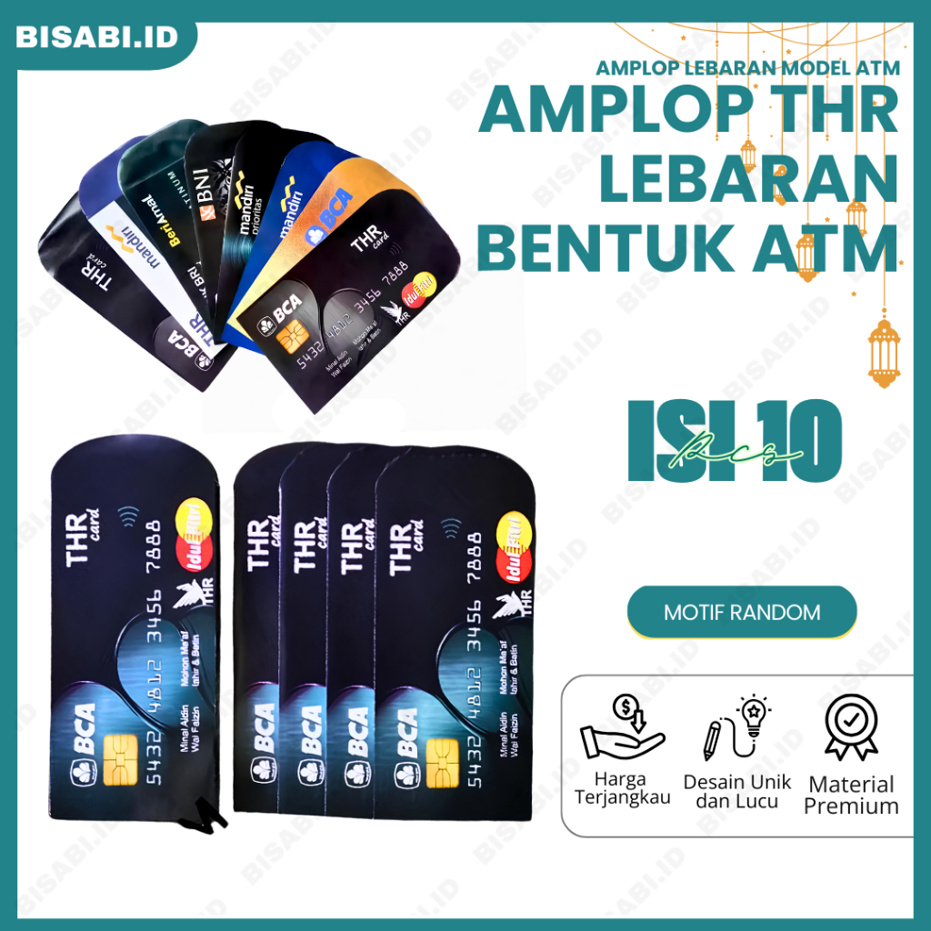 

AMPLOP LEBARAN MOTIF SNACK MOTIF ATM VIRAL ANGPAU IDUL FITRI Isi 10 Pcs