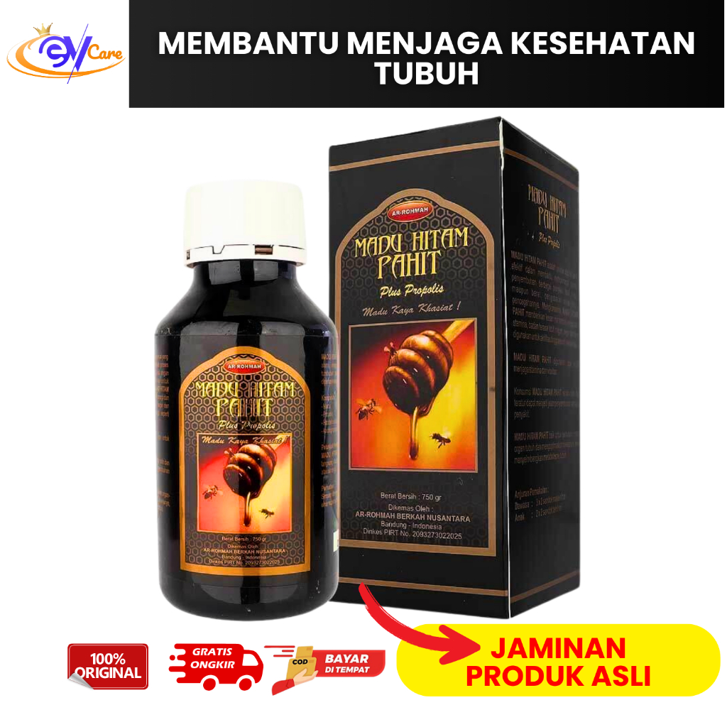 

Ar Rohmah Madu Hitam Pahit Plus Propolis Membantu Menjaga Daya Tahan Tubuh 750 gram