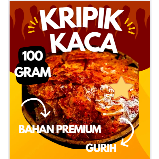 

KRIPCA / KRIPIK KACA / KERIPIK KACA ORI PEDAS DAUN JERUK BUMBU MELIMPAH