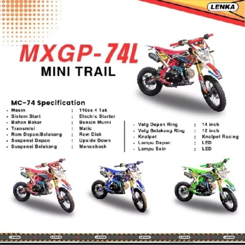 TRAIL LENKA MXGP 74 4T 110CC