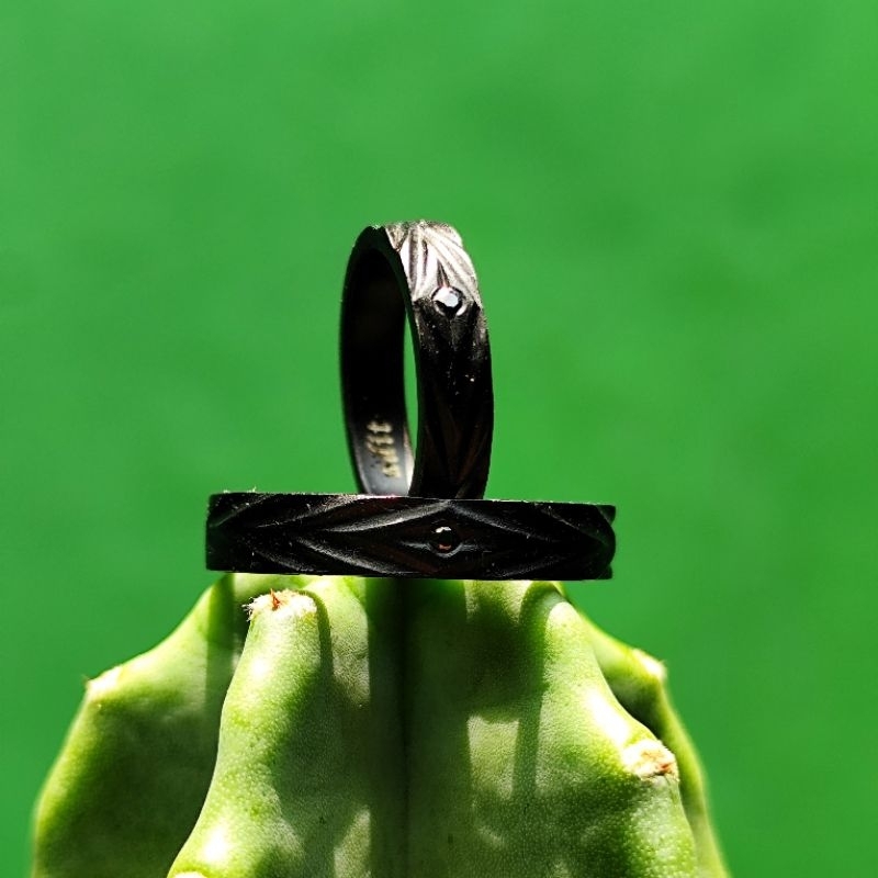 CINCIN HITAM CUSTOM SILVET PALLADIUM PLATINUM EMAS CINCIN NIKAH CINCIN TUNANGAN