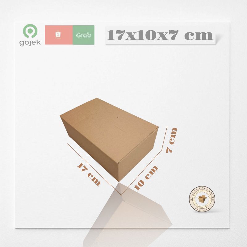 

kardus ukuran 17x10x7 cm box singel wall polos ST