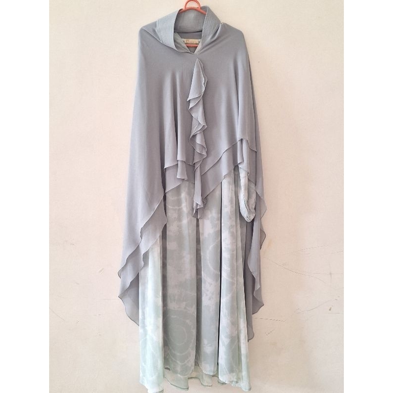 prelove gamis zafeetri edisi tie dye set khimar