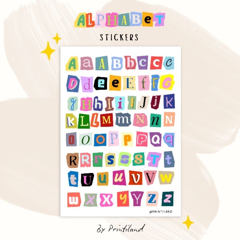 

Stiker Alfabet Huruf Ransom, Sticker Alphabet Sheet, Aesthetic Journaling Scrapbook Deco Dekorasi