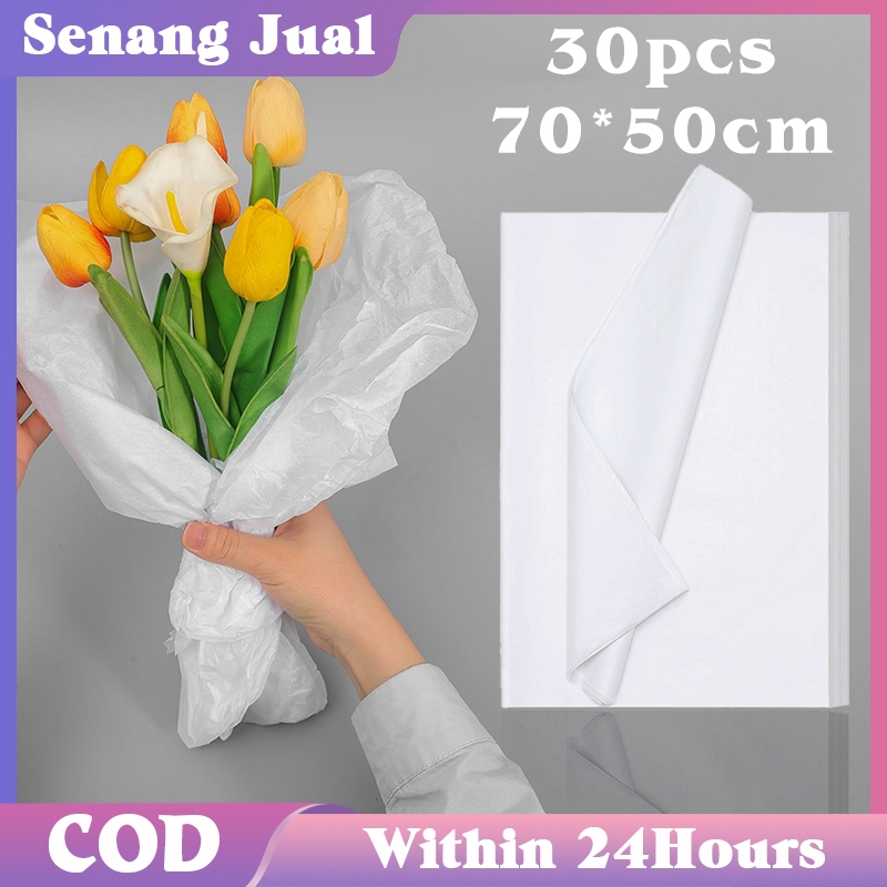 

30Pcs 70*50cm Kain Tisu Buket Bunga Kertas Tisue Buket Flower Wrapping Paper