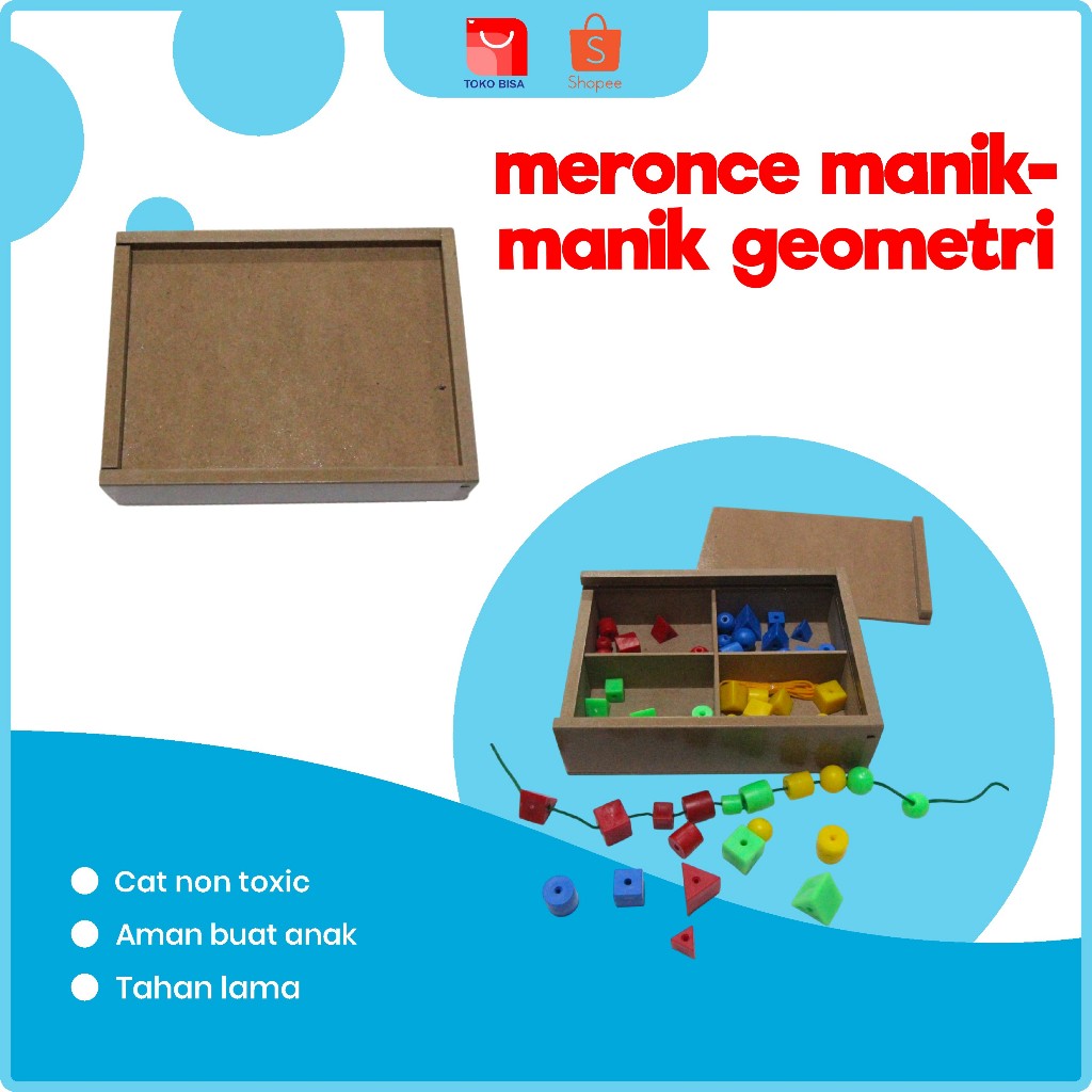 Promo Big Sale  | Meronce Manik - Manik Geometri | Mainan Edukasi Anak | Mainan Edukasi Tanpa Elektr