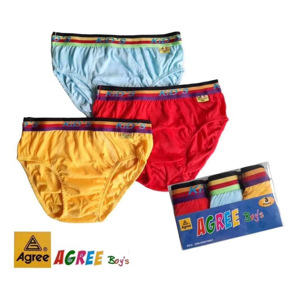 ( 3 pcs ) CD Agree Anak | Agree Kids AG 200 | Celana Dalam Anak Laki | Agree | CD Anak