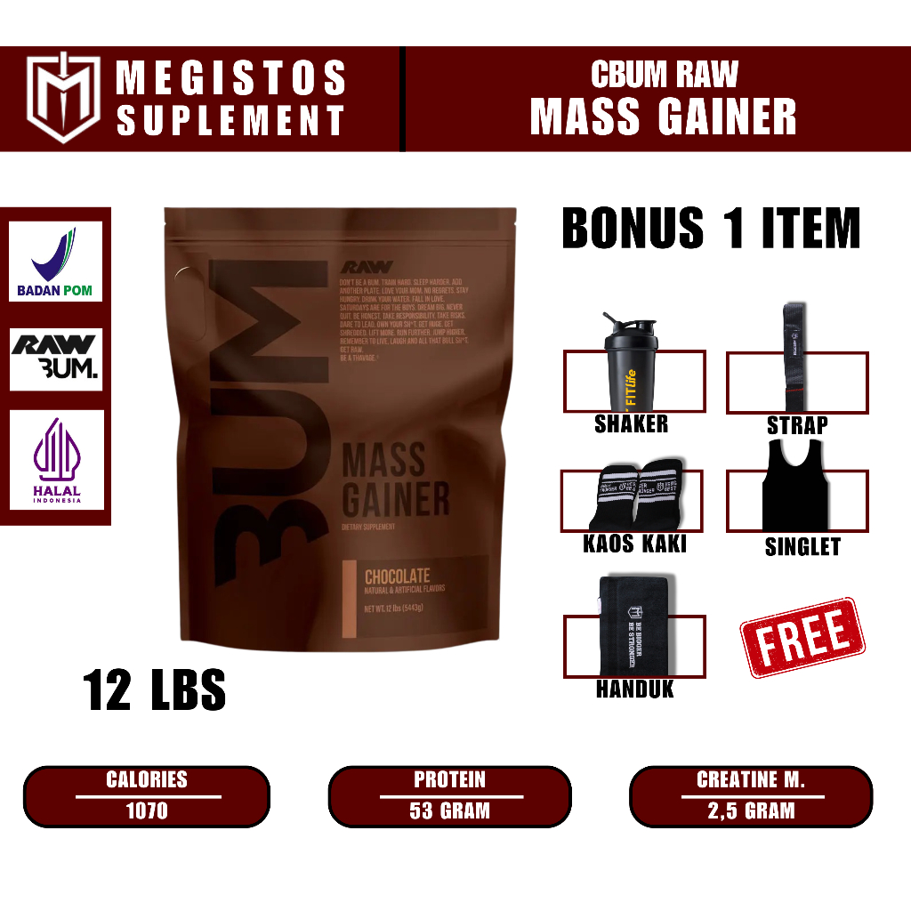 CBUM Raw Mass Gainer 12 Lbs