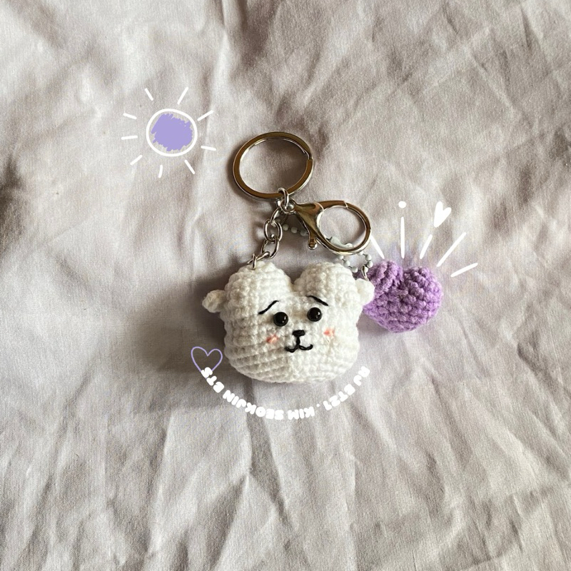 RJ BT21 Ganci | Keychain Lucu Rajut | Keychain BTS ( FREE PHOTOCARD )