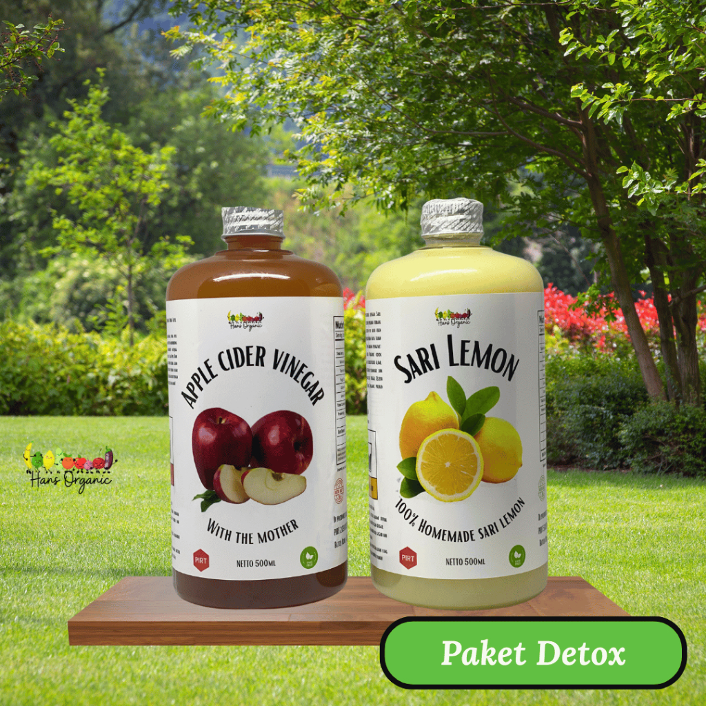 

PAKET DIET PAKET DETOX 2 In 1 - Cuka apel 500ml dan Sari Lemon 500ml - by Hans Organic