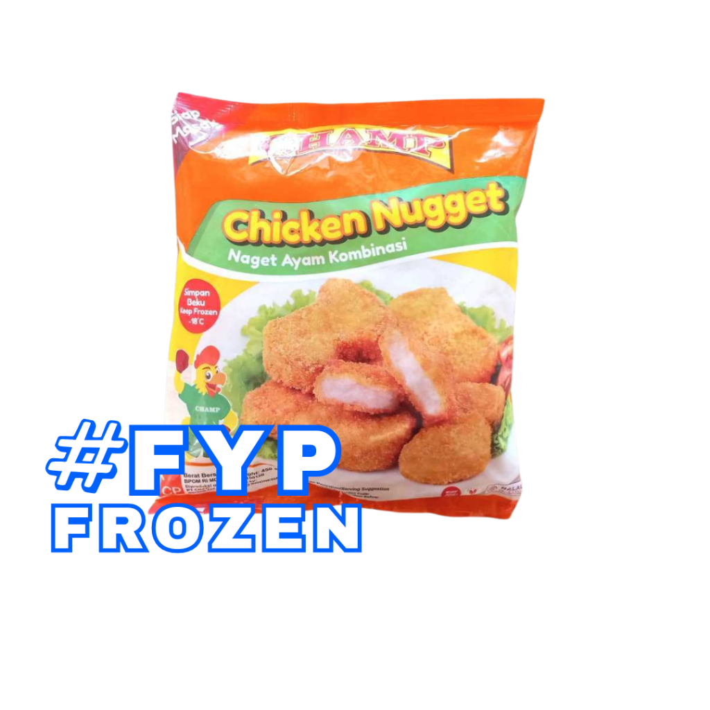 

CHAMP CHICKEN NUGGET KOMBINASI 450GR / NAGET AYAM