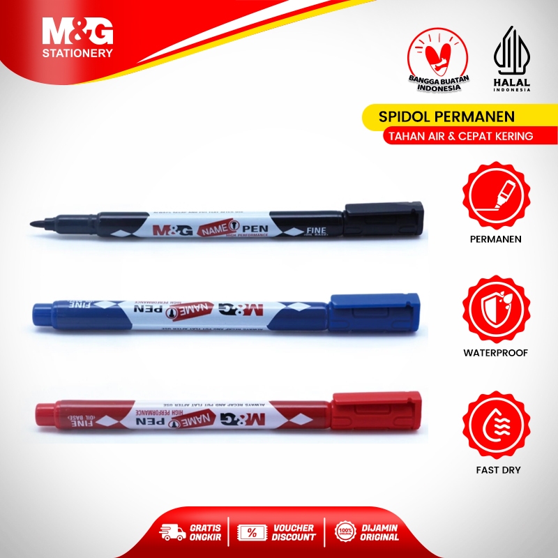 

M&G Spidol Permanen Marker Warna Cerah Untuk Gambar Menulis dan Melukis Kreatif Tinta Tidak Mudah Bocor Nyaman Digunakan Marker Permanent