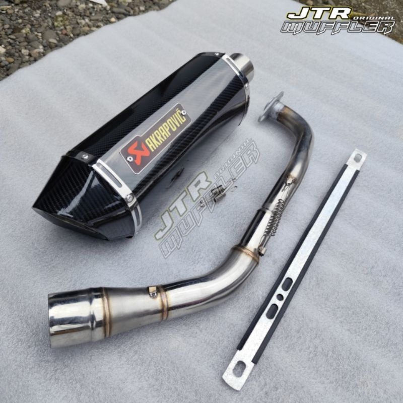 Knalpot akrapovic layang carbon Pcx 150/160 Nmax old new Aerox Lexi Adv 150/160 Vario 125/150 LED