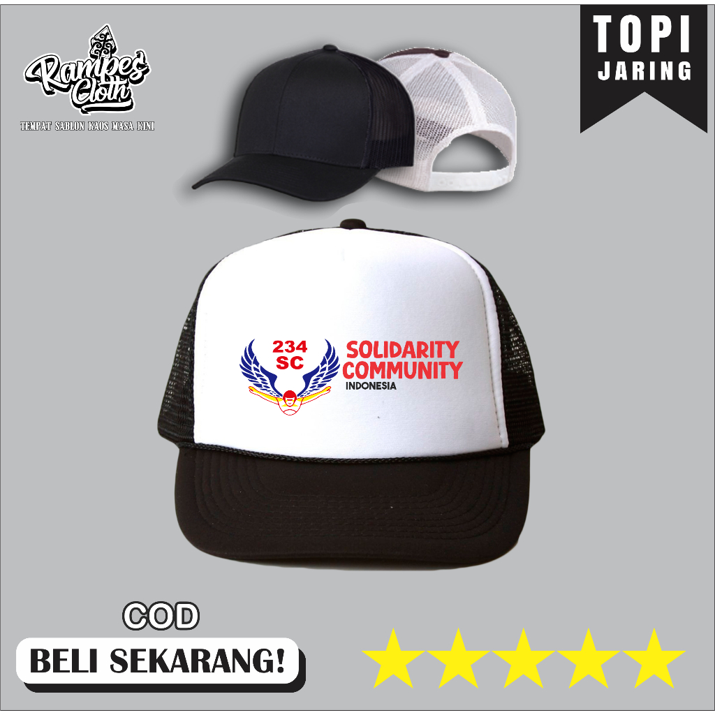 TOPI TRUCKER PRIA SC 234 - TOPI SC - TOPI JARING DISTRO KUALITAS PREMIUM T70