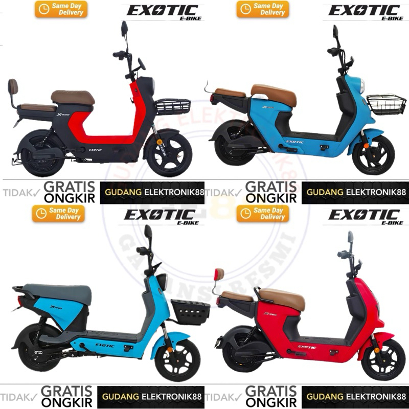 Sepeda Listrik EXOTIC X630 X610 X620 X650 X660 500Wat #Dewasa#anak-anak By Pasific Murah Promo Grati