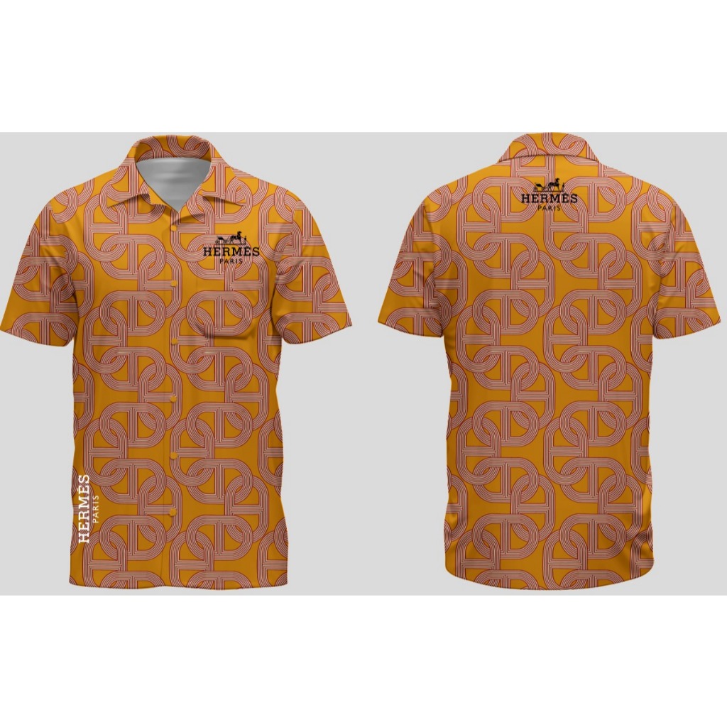 NEW MOTIF TERBARU KEMEJA PRIA DEWASA CUSTOM DESIGN FULL PRINTING HERMES PRINTING SUBLIMATION 2025