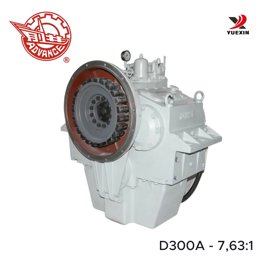 China Advance Marine Gearbox Kapal D300A - 7,63:1 YueXin Speed Reducer Peredam Kecepatan