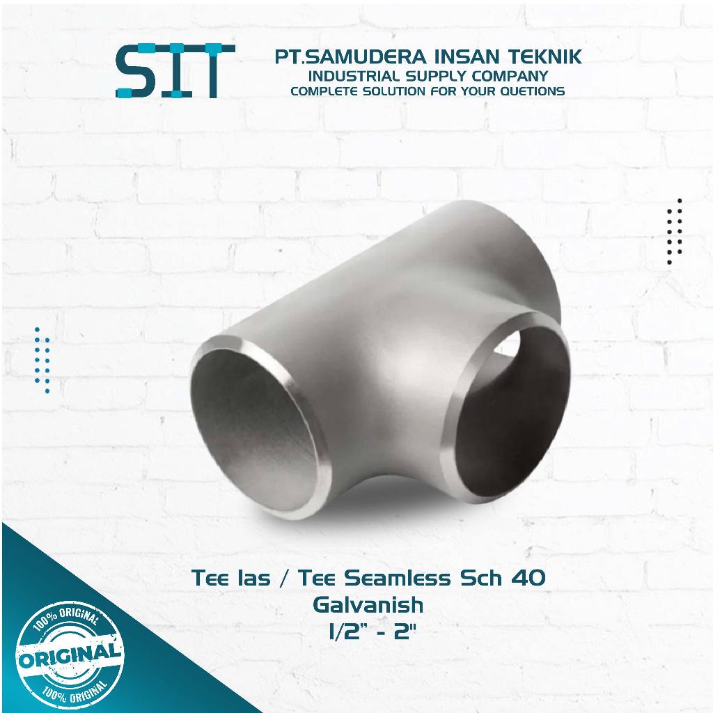 Tee Las Besi Sch40 1/2 - 2 Inch Tee Las Galvanis Seamless