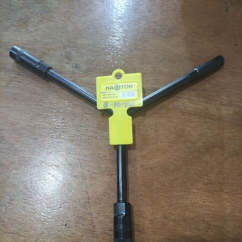 kunci y panjang 8-10 -12 hasston / kunci T model y hasston 8-10 -12 kunci y