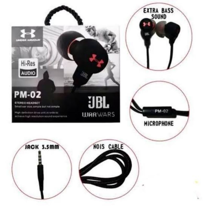 headset Super Bass sport JBL original PM-02 anti air