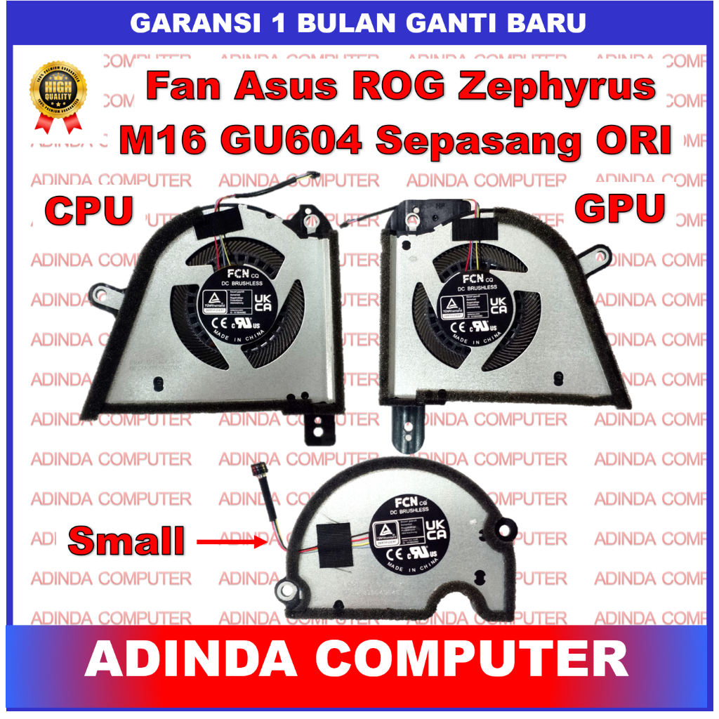 Kipas Fan Asus ROG Zephyrus M16 GU604 GU604VI GU604VY GU604VZ 2023 3 Fan
