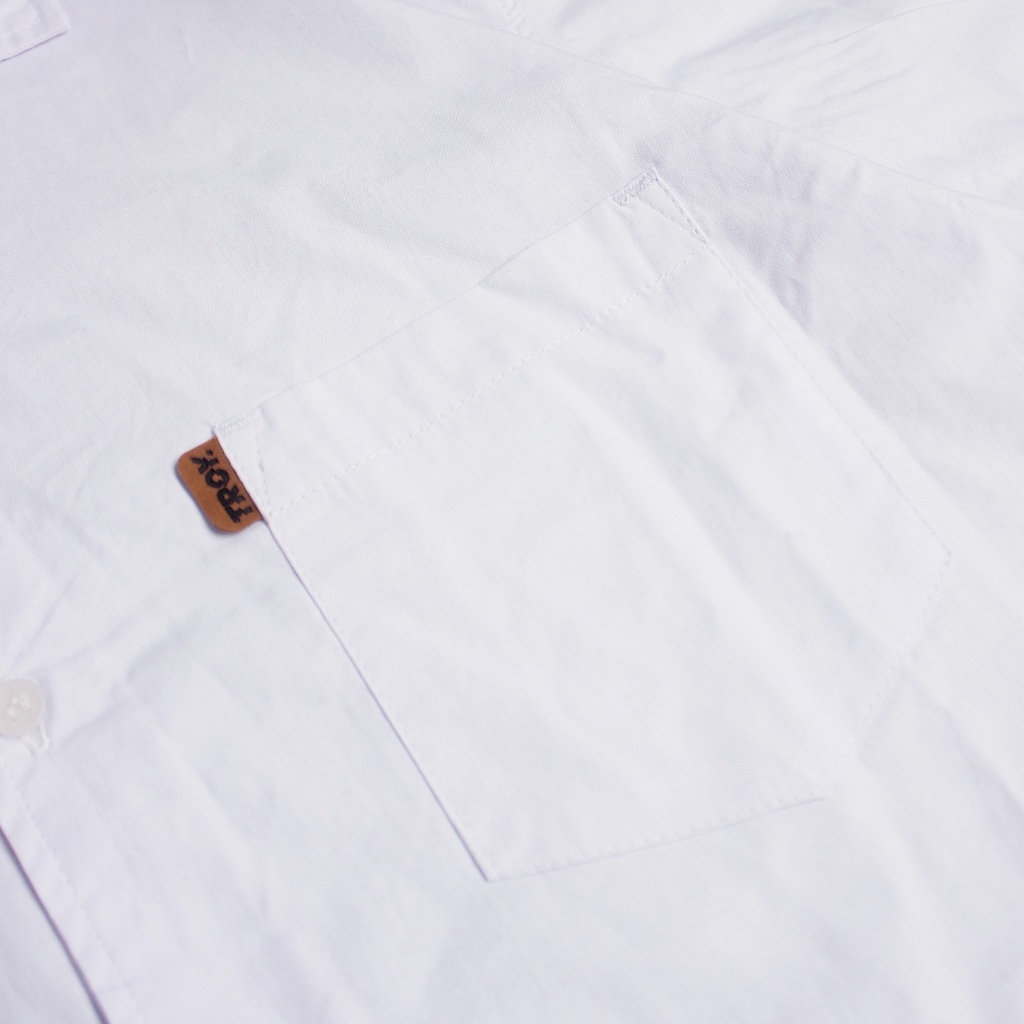 Troy Company Short Shirt White Love Cat - Kemeja Lengan Pendek Pria Putih KMJ 3072