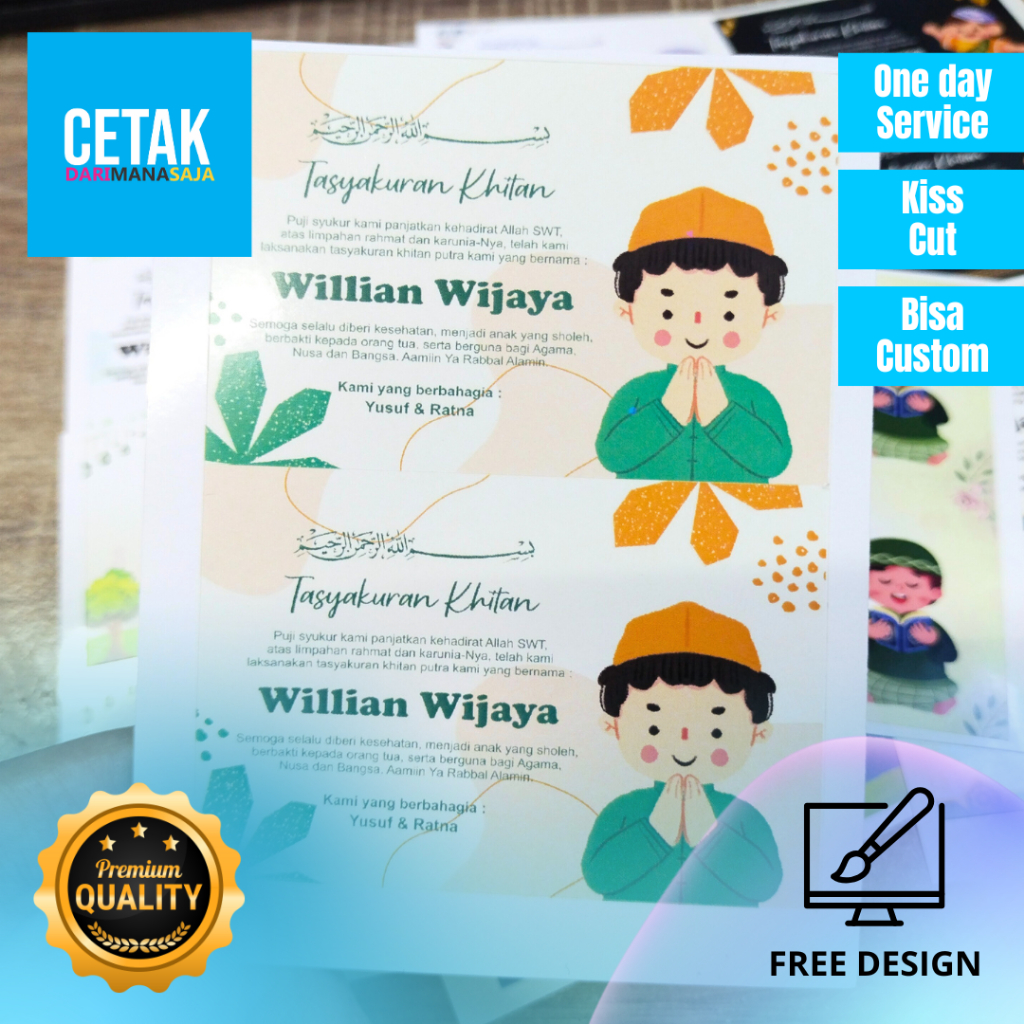 

Stiker/Kartu Tasyakuran Khitanan, Tasyakuran Khitan, Khitanan