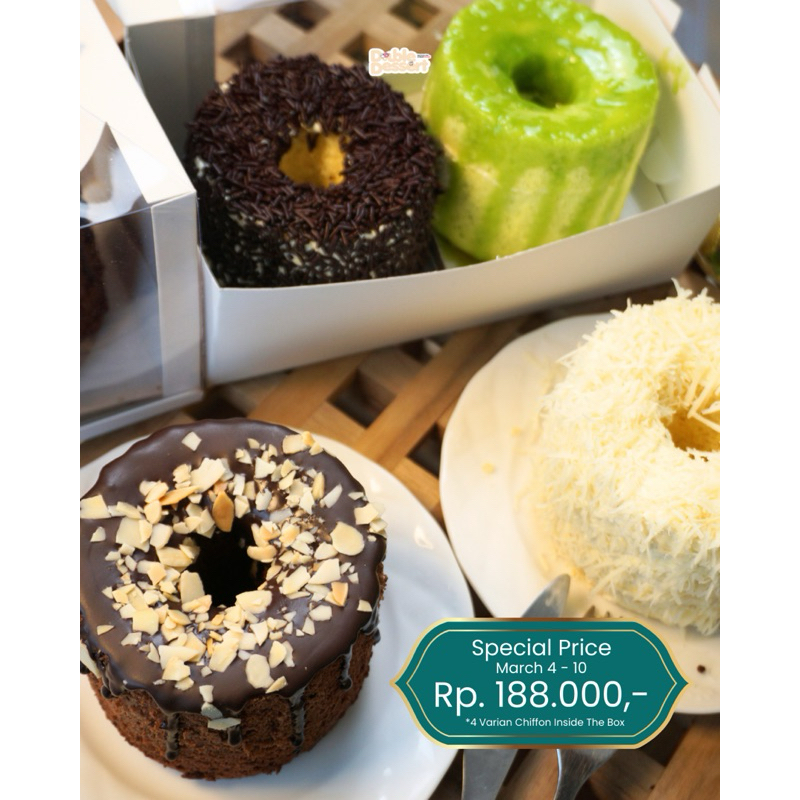 

4 Chiffon Cake | Hampers Lebaran | Ramadhan | Hari Raya Idul Fitri | Puasa