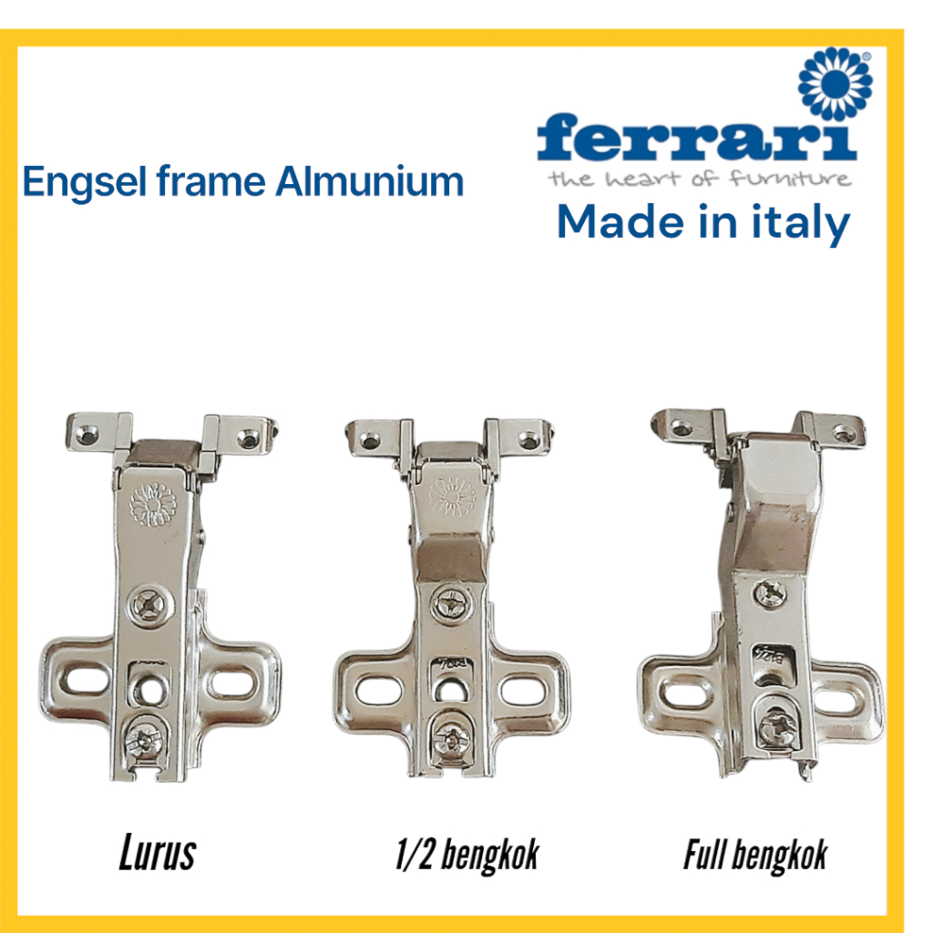 Engsel sendok lemari alumunium Ferrari