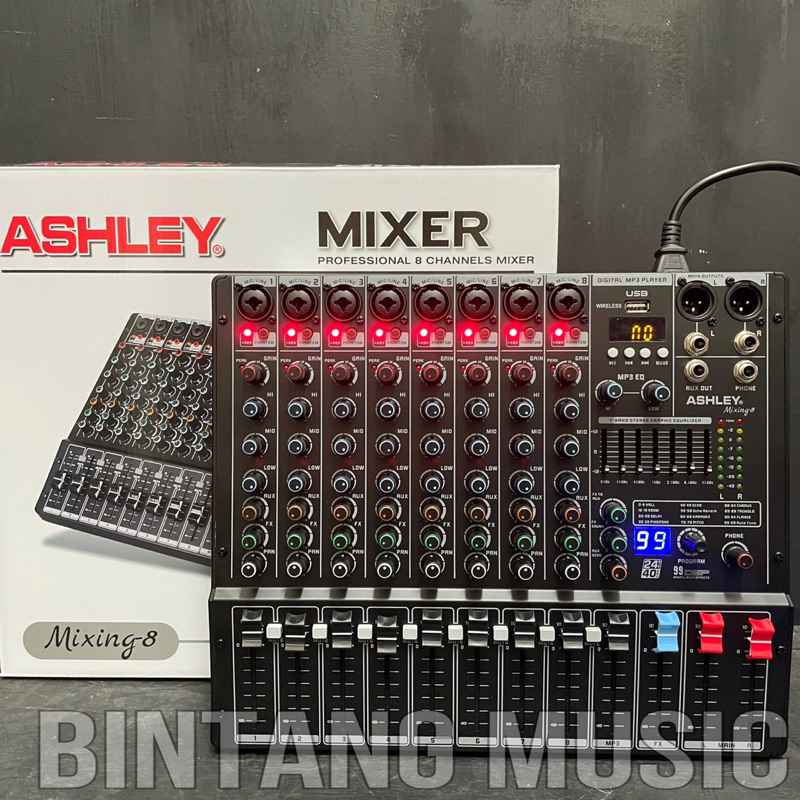 Mic Mixer Ashley Mixing 8 channel original Ashley mixing 8 channel