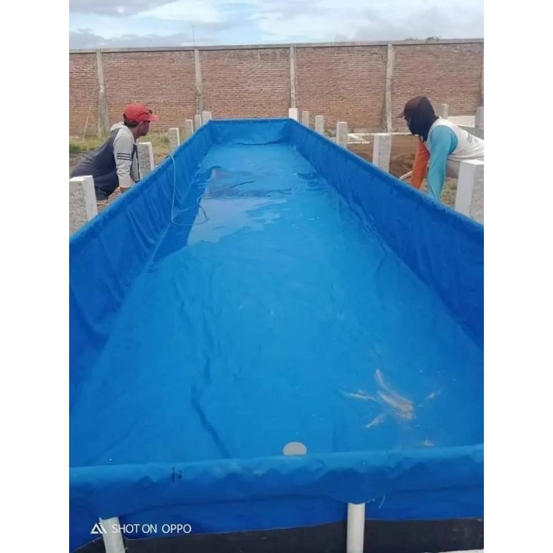 kolam terpal bahan orchid 7x1,5x1,5