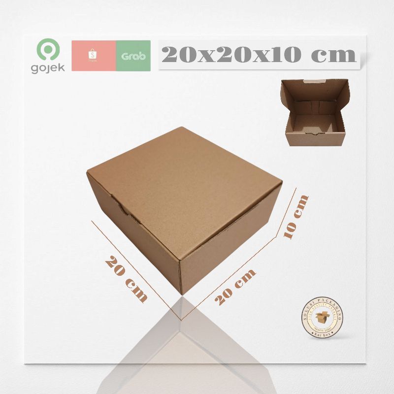 

kardus ukuran 20x20x10 cm die cut model pizza