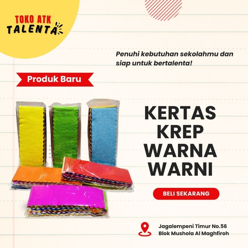 

Kertas Krep warna warni kertas hiasan kertas dekor ulang tahun