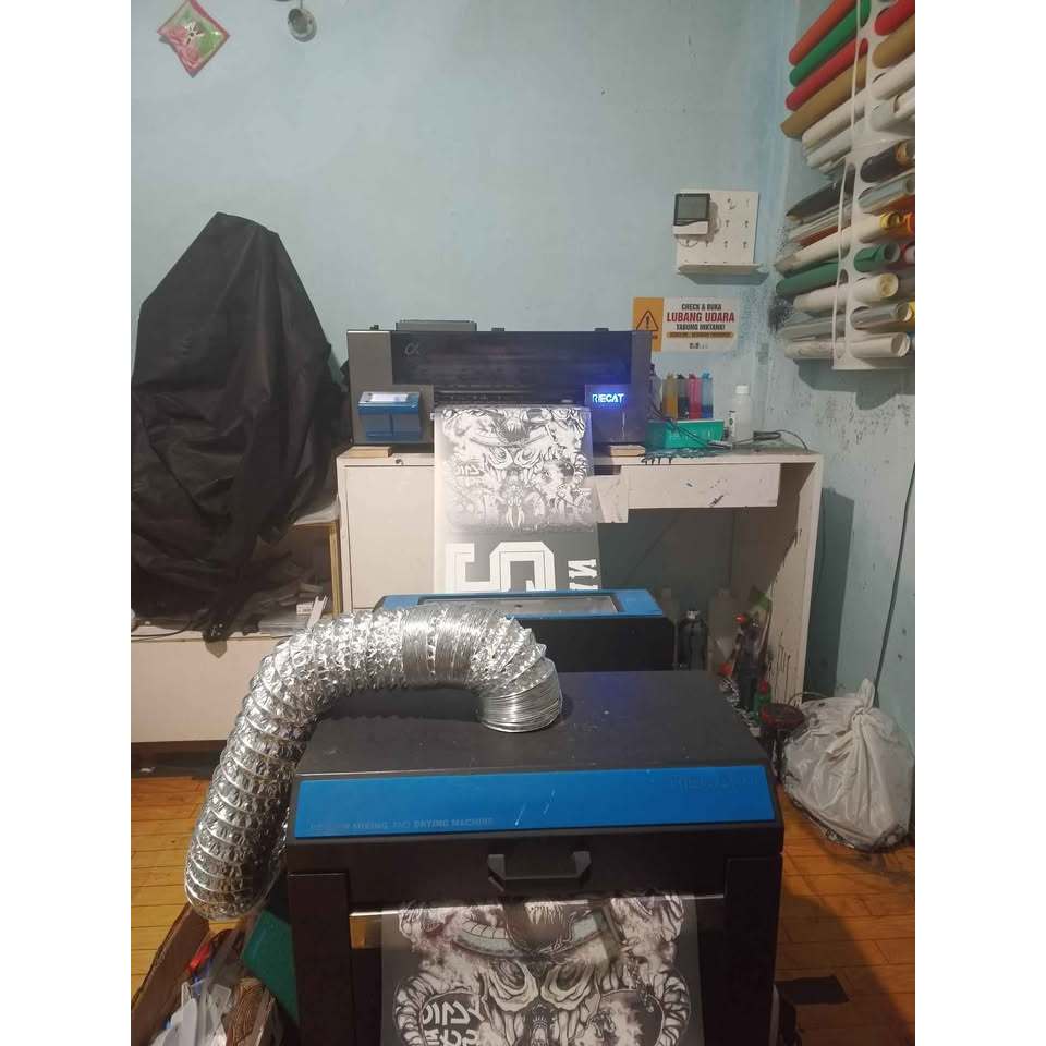 Printer DTF RIECAT Alfa Gen 2 bekas second Printer + Dusting