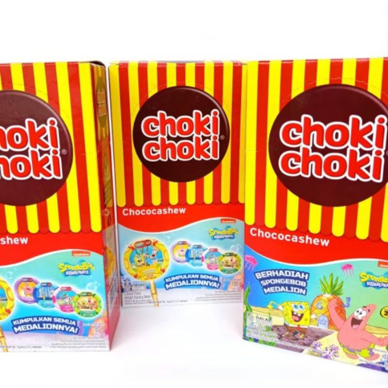 

Choki Choki Coklat Pasta Dengan Kacang Mede Kemasan1 Box Isi 20 @9 G.