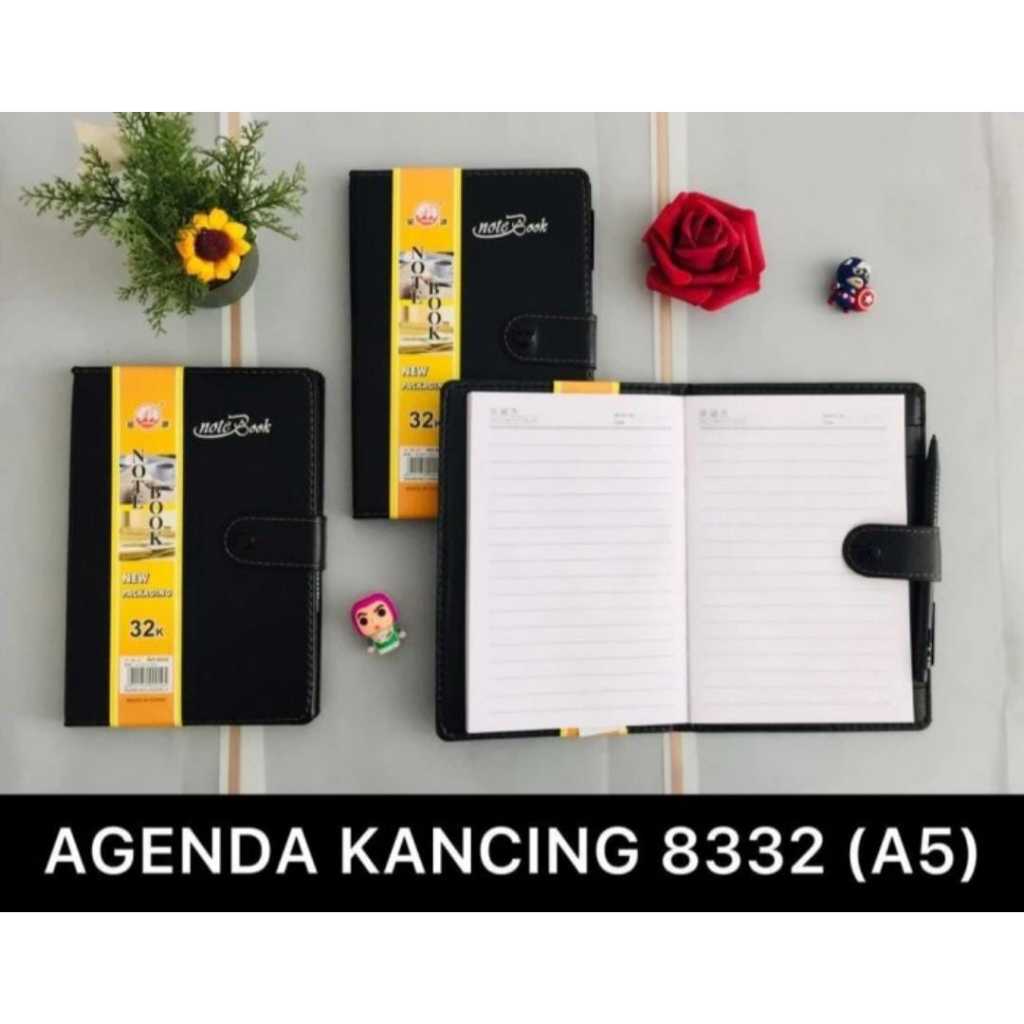 

BUKU AGENDA KANCING 32K UKURAN A5 FREE PULPEN ( 19.5 X 13.5 CM)