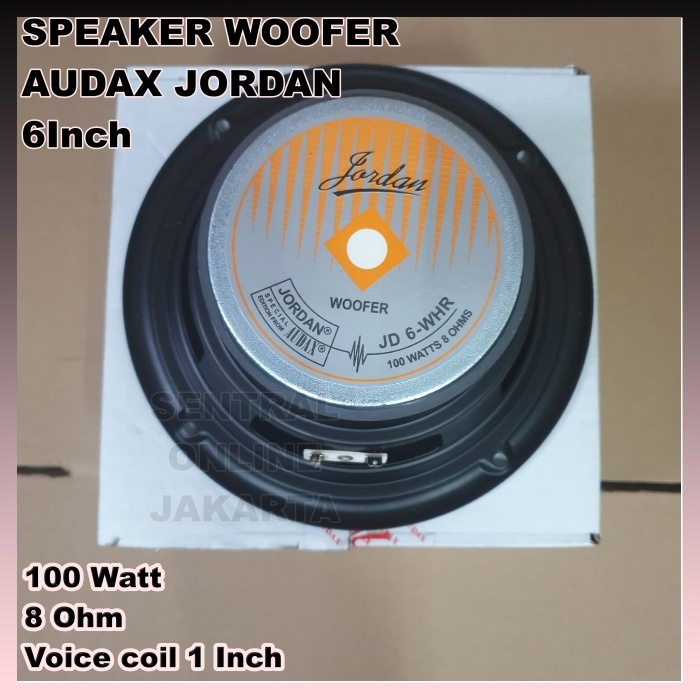 SPEAKER WOOFER JORDAN AUDAX 6in 6inch WOOFER JD 6 WHR 100 WATT ORIGINAL