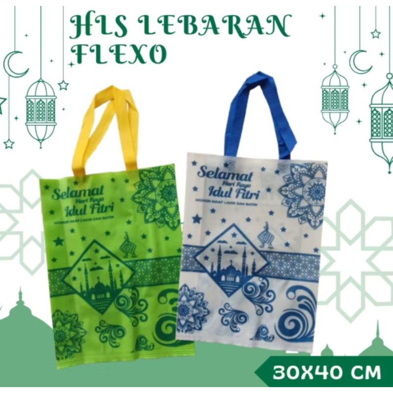 

Tas goodie bag hls spunbond edisi IDUL FITRI 12 pcs 30 x 40